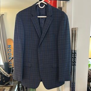Penguin Men's Blue Plaid Blazer